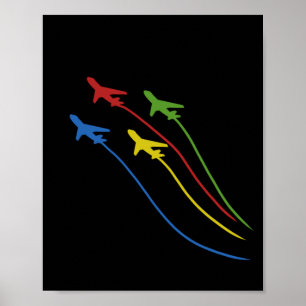 Flying Airplanes Funny Aviation Aircraft Pilot Poster