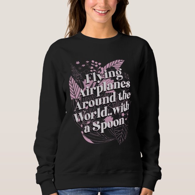 Flying Airplanes with Spoon Mom Lifestyle Mother H Sweatshirt (Front)