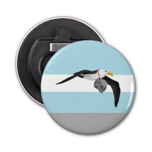 Flying Albatross With Human Skull Bottle Opener