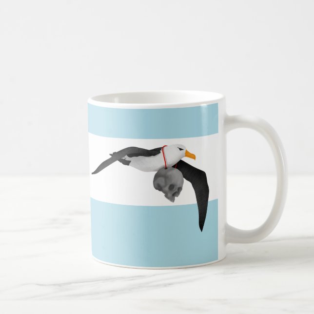 Flying Albatross With Human Skull Coffee Mug (Right)
