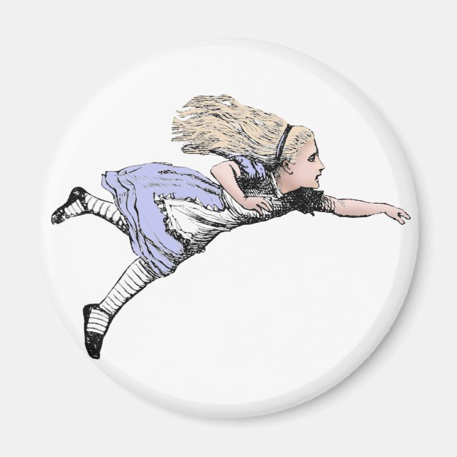 Flying Alice in Wonderland Looking Glass Magnet (Front)