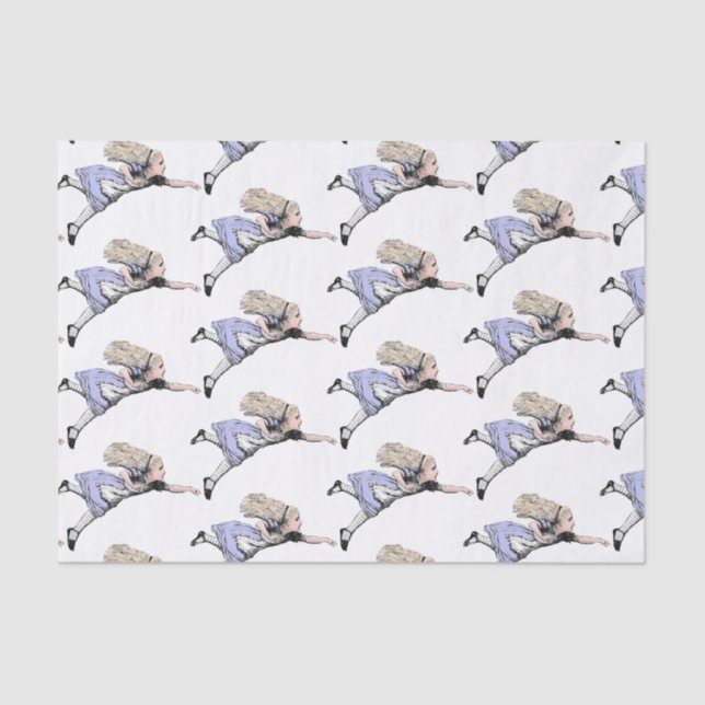 Flying Alice in Wonderland Looking Glass Tissue Paper (Front)