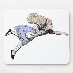Flying Alice Wonderland Adventure Vintage Tenniel Mouse Pad