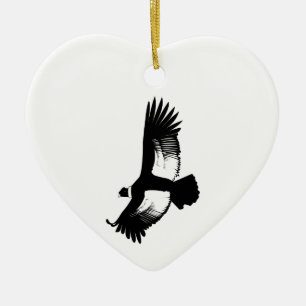 Flying Andean Condor Ceramic Tree Decoration