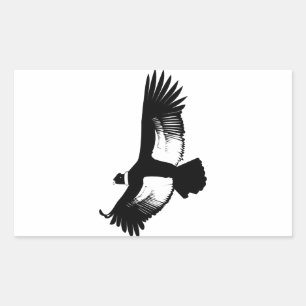 Flying Andean Condor Rectangular Sticker