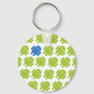 Flying Android Blue Key Ring