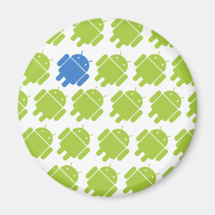 Flying Android Blue Magnet