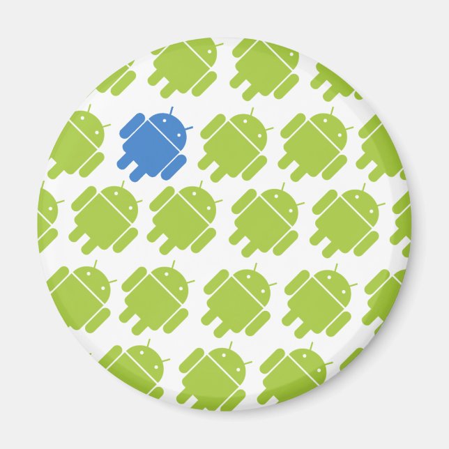 Flying Android Blue Magnet (Front)