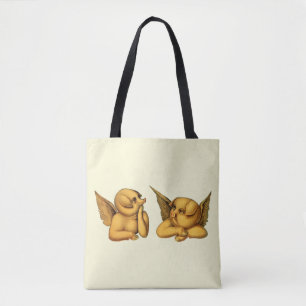 Flying Angel Pigs with wings Fantasy Animals Art Tote Bag