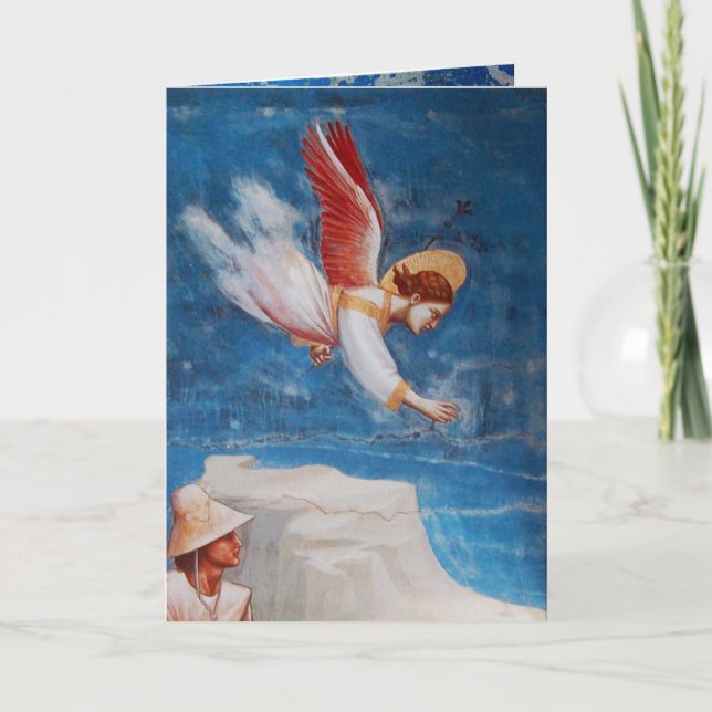 FLYING ANGELS FLIGHT INTO EGYPT AND ST JOACHIM HOLIDAY CARD (Front)
