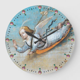 FLYING ANNUNCIATION ANGEL LARGE CLOCK