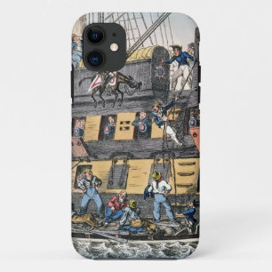 Flying Artillery or A Horse Marine (colour engravi iPhone 11 Case