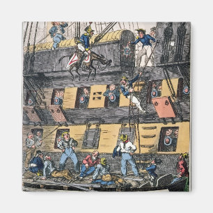 Flying Artillery or A Horse Marine (colour engravi Magnet