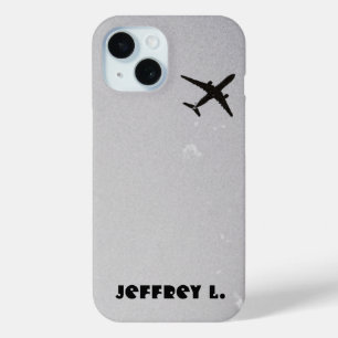 Flying Away   High Altitude Aeroplane Personalised iPhone 15 Case