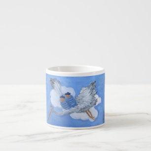 Flying Babies and Stork Espresso Cup