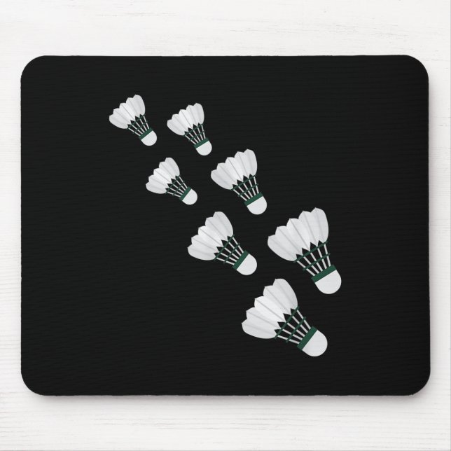 Flying Badminton Shuttles  Mouse Pad (Front)