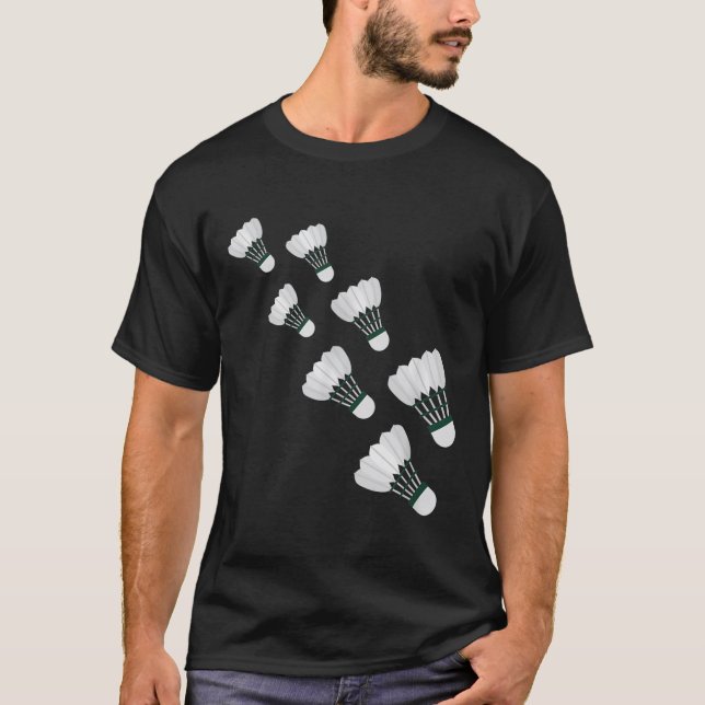 Flying Badminton Shuttles  T-Shirt (Front)