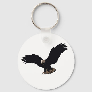 Flying Bald Eagle Key Ring