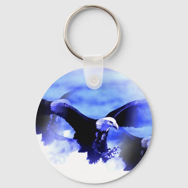 Flying Bald Eagle Key Ring (Front)