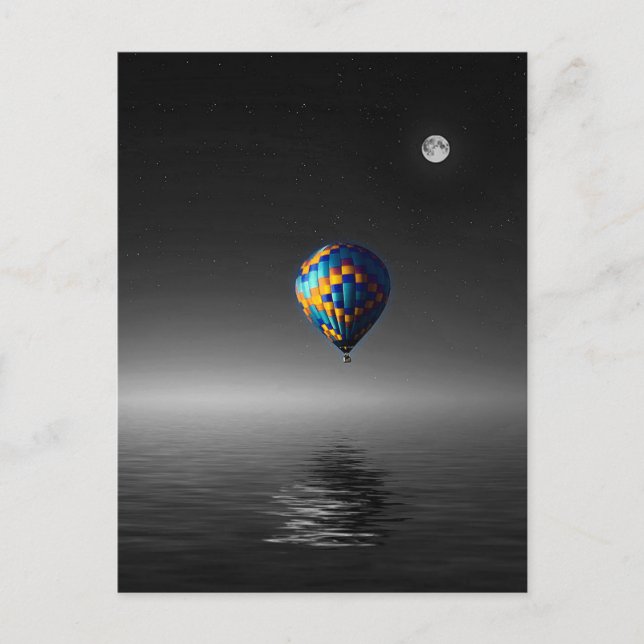 Flying Balloon Selective Minimalist Photography  Postcard (Front)
