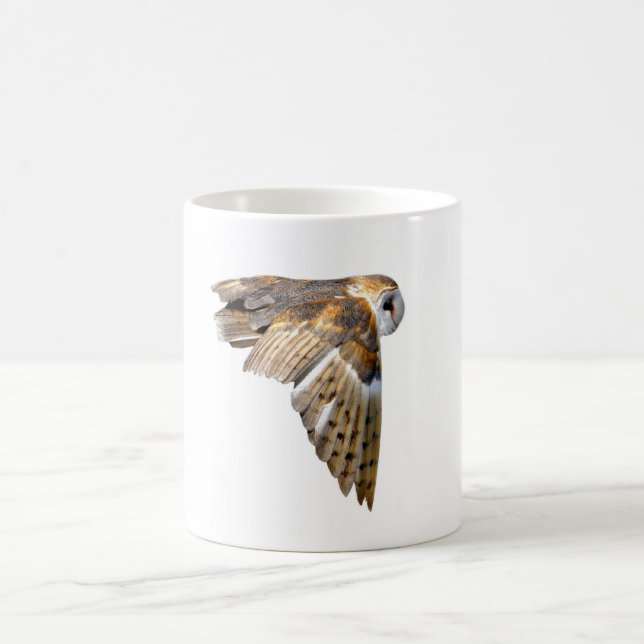 flying barn owl coffee mug (Center)