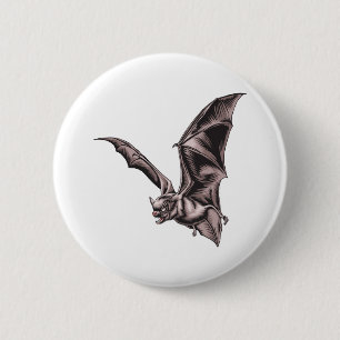 Flying Bat 6 Cm Round Badge