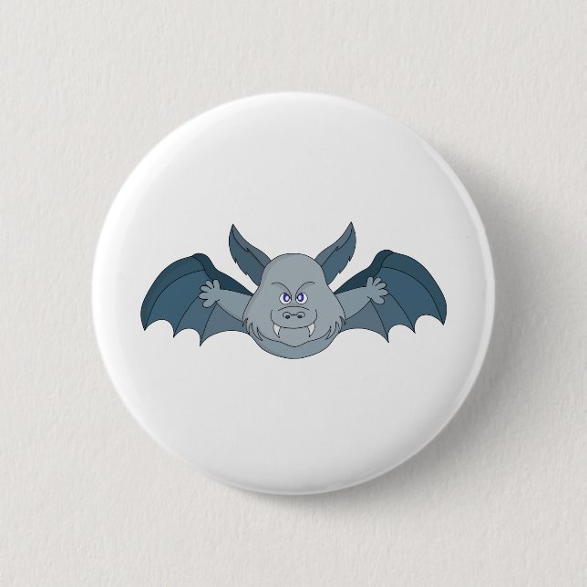 Flying Bat 6 Cm Round Badge (Front)