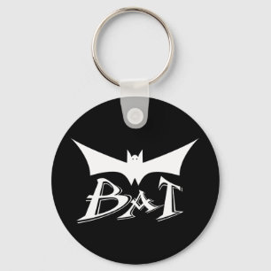 Flying bat key ring