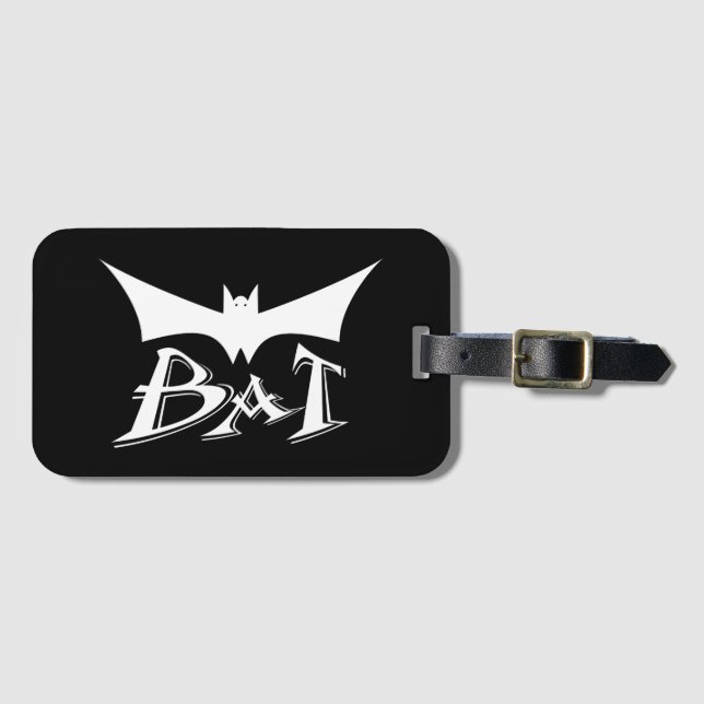 Flying bat luggage tag (Front Horizontal)