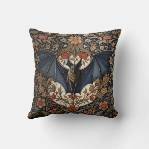 Flying Bat - Modern William Morris Floral Cushion