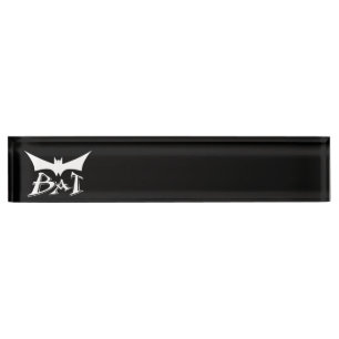 Flying bat nameplate