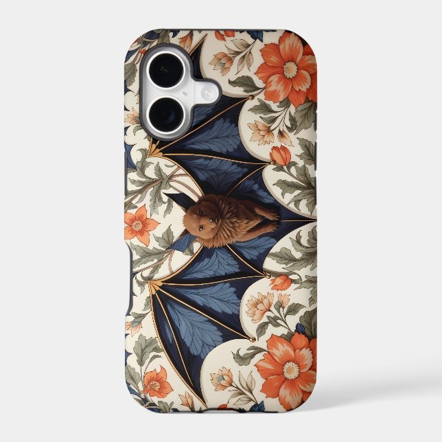 Flying Bat William Morris Inspired Floral (Back)