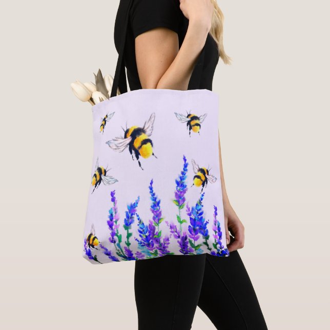 Flying Bees Tote Bag (Close Up)