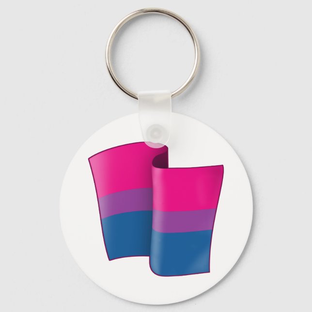Flying Bi Pride Keychain (Front)