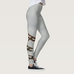Flying Biplanes photo leggings