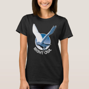 Flying Bird Illustration - Night Owl T-Shirt