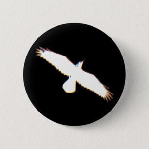 Flying Bird Silhouette 6 Cm Round Badge