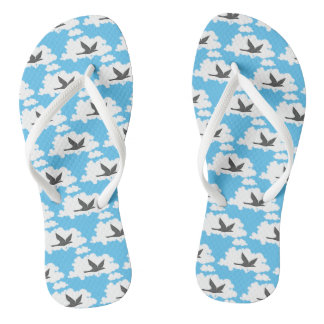 Flying Bird Silhouette Thongs