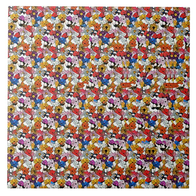 FLYING BIRD STEREOGRAM 4.25x4.25, 6x6 inches  Ceramic Tile (Front)