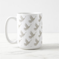 Flying Bird Tan Linen Scandinavian Pattern