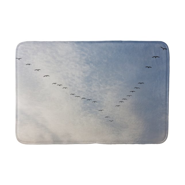 Flying birds bath mat (Front)