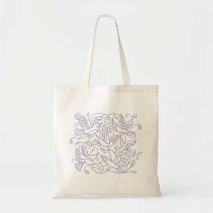 Flying Birds Blue Tote Bag