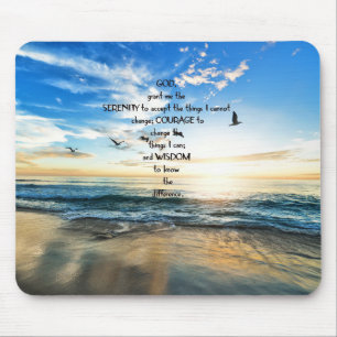 Flying Birds In Heaven Serenity Prayer  Mouse Pad
