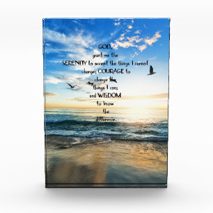 Flying Birds In Heaven Serenity Prayer Photo Block