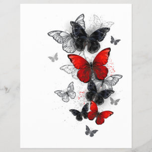 Flying Black and Red Morpho Butterflies Flyer