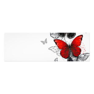 Flying Black and Red Morpho Butterflies Photo Print