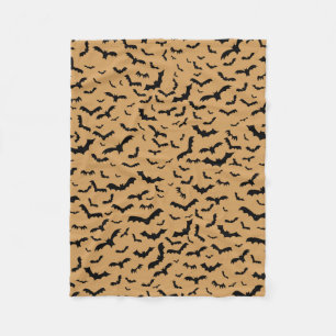 Flying Black Bats Fleece Blanket