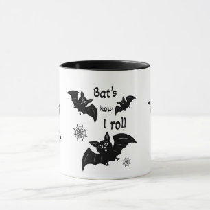Flying black bats mug
