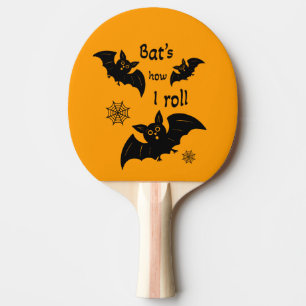 Flying black bats ping pong paddle