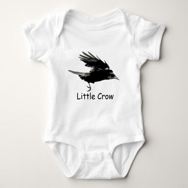 Flying Black CROW Art for Baby Baby Bodysuit (Front)